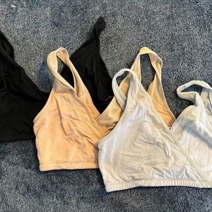 Women's Nursing Bra Set - Black, Nude, Grey
